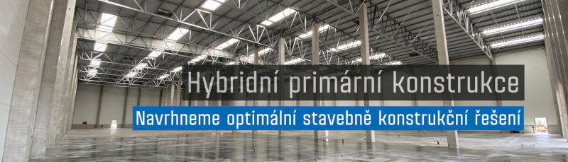 Slider hybridní primární konstrukce hal LLENTAB